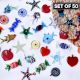 Figurines Glass Tiny Christmas Ornaments For Kids In Assorted Styles Set of 50 Pcs