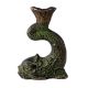 Brass Koi Fish Statue Candle Holder In Green Finish