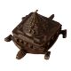 Brass Tortoise Pyramid Meru Shree Yantra In Dark Finish
