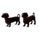 Brass Dachshund in pair Candle Holder