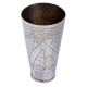 BrassÂ Lassi Glass carved Diamond Leaf Design
