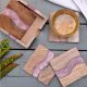 Handmade Pink Epoxy River and Acacia Wood Wood Set of 4 Decorative Table Coasters with Cover