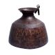Hand Hammered Indian Copper Dowry Pot With One Ring Handle