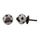 White Black Dot Ceramic Dresser Knob