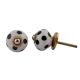 White Black Dot Ceramic Dresser Knob