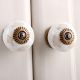 White Etched Ceramic Knob 51