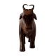 Hand Carved Wooden Bull Statue