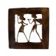 Brass Dhokra Square Wall Hanging Of A Couple