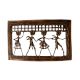 Brass Rectangle Wall Hanging Tribal Relief With Scene