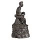 Modern Art Coal Mine Worker Sitting on Stone