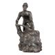Modern Art Male Statue Working in Coal Mine