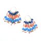 92.5 Sterling Silver MulticoloredÂ GypsyÂ Hoop ChandelierÂ Earrings