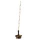 Heavy Brass Hanging Oil Lamp With Long Chain