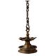 Brass Seven Wicks Hanging Diya Lamp