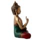 Brass Lord Buddha Statue in Colourful Stone Work