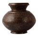 Spiritual Tribal Brass Pot In Dark Finish