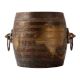 Brown Brass Planter Pot With Ring Handles
