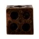 Old Brass Dice Paperweight