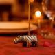 Silver Brass Hippo Incense Stick Holder