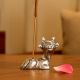 Silver Brass Mini Cow Incense Stick Holder