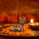 Silver Brass Mini Cow Incense Stick Holder