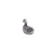 Silver Brass Duck Incense Stick Holder