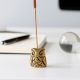 Antique Golden Brass Wise Owl Incense Stick Holder