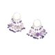 Gorgeous Amethyst And 92.5 Sterling Silver Chandelier Earrings