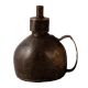 Handcrafted Dark Brown Coated Oil Lamp