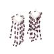 92.5 Sterling Silver Dark Red Beads Earrings