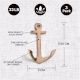3 Pieces Vintage Anchor Decorative Wall Hooks