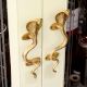 Antique Brass Cobra Door Pull Handle -1 Pair