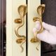 Antique Brass Cobra Door Pull Handle -1 Pair