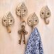 4 Pieces Brass Single Leaf Wall Hook For Home decoration