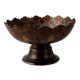 Black Fruit Bowl With Scalloped Edges
