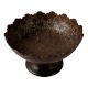 Black Fruit Bowl With Scalloped Edges