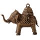 Brass Elephant Statue with Storage in Tribal Art