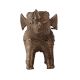 Small Brass Elephant Statue in Tribal Folk Art