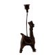 Vintage Brass Animal Candle Holder in Folk Art