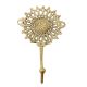Single BrassÂ Sunflower Wall Hook