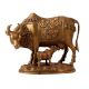 Brass Cow and Calf Statue for Home Decor