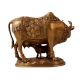 Brass Cow and Calf Statue for Home Decor