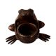 Elegant Brown Brass Frog with Pot in English Art