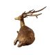 Brass Long Horn Laying Deer Statue
