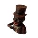Black Man with Hat Money Box Brass Statue