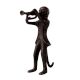 Monkey Musician Statue Art