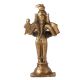 Vintage Lamp Or Brass Deep Lakshmi Statue