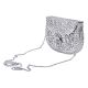 Hand Carved Silver Plated Purse With Chain
