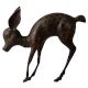 Handmade Brass Baby Deer Statue in English Art