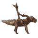 Vintage Brass Animal & Rider Statue in Tribal Art